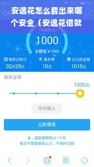 安逸花怎么套出来哪个安全（安逸花借款安全下款方法）